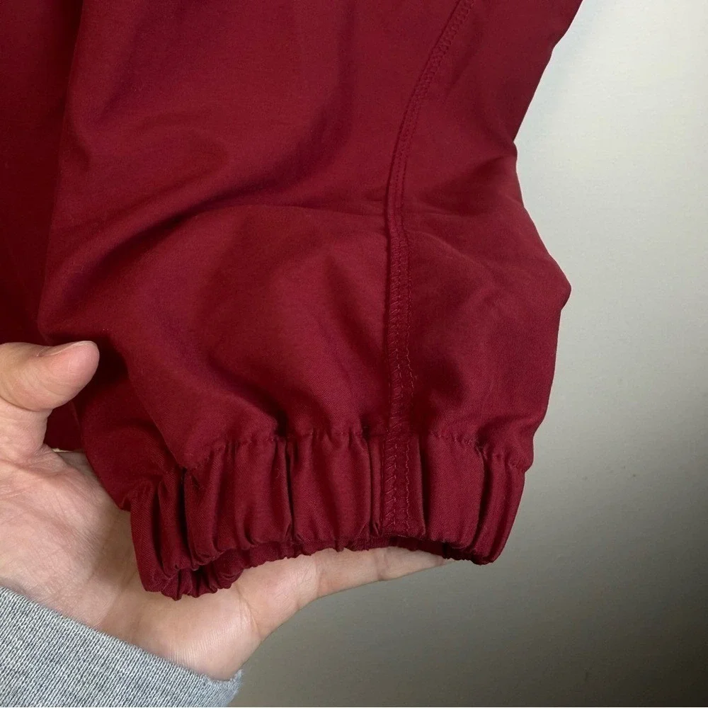 Adidas Men Maroon‎ Quarter-Zip Pullover Jacket ClimaShell Wind XL Pocket Lightwt